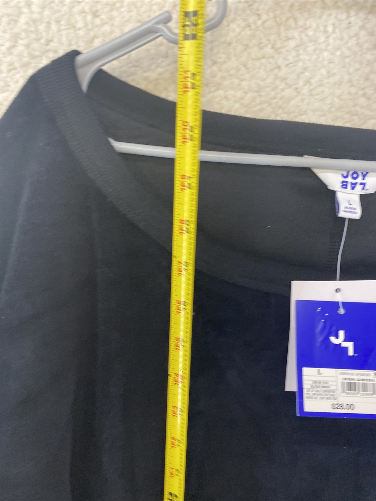 JoyLab Women's Sweatshirt Long sleeve Velour Black Size Medium for sale