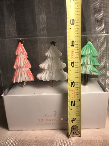 Meri Meri Christmas Trees Party Picks Winter Holiday Toothpick Appetizers 12 Pcs - Picture 5 of 11
