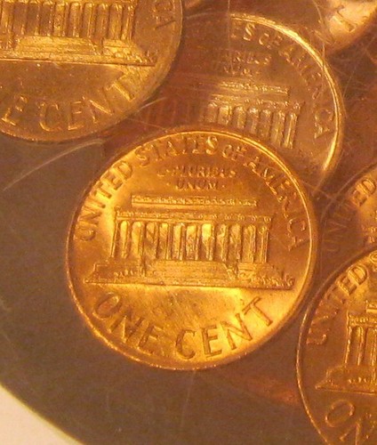 1974 Acryl Briefbeschwerer LAS VEGAS w 1974D Pennies Inside !!! - Bild 5 von 5