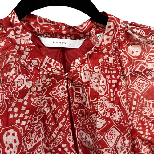 Rebecca Taylor Labyrinth Long Sleeve Shirt Dress - Picture 6 of 10
