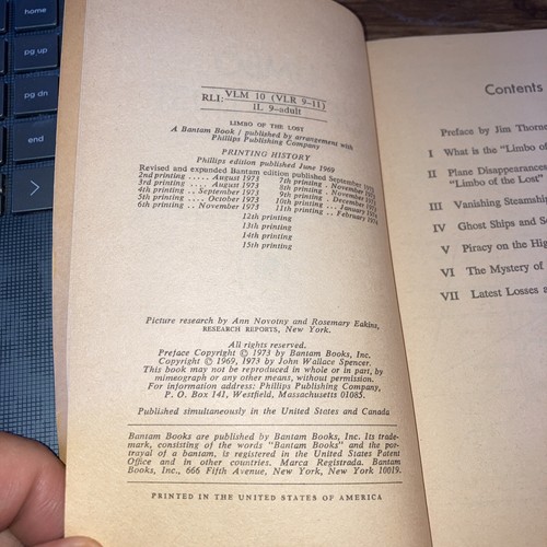 Limbo of the Lost, John Wallace Spencer 1974 Bantam Paperback, Bermuda Triangle - Bild 3 von 7