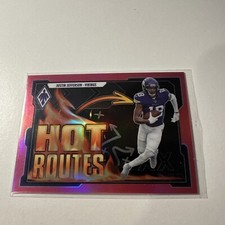 2021 Panini Phoenix - Hot Routes Pink #HR-15 Justin Jefferson 12/175 Vikings SP