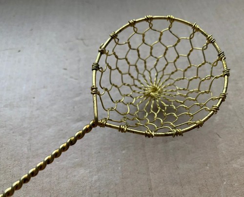 Collectible STRAINER BRASS WIRE BASKET KITCHEN UTENSILS (each) - Picture 4 of 7