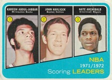 K.ABDUL-JABBAR / HAVLICEK / N.ARCHIBALD 1972-73 TOPPS 71-72 NBA SCORING LEADERS