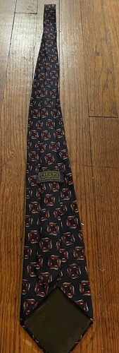 CHAPS Ralph Lauren Krawatte rot blau Swirl Tie Paisley Design - Bild 2 von 5