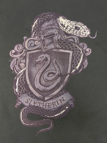 Harry Potter Slytherin Mens M Green Logo School Crest Sweater Pullover