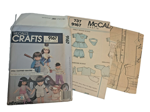 McCall's 9167 My Friend Fisher Price Doll sewing 1984 Pattern Envelope Damage - Picture 6 of 6