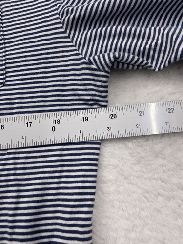 Johnnie O Polo Shirt Mens Small Blue White Striped Logo Golf Outdoor Surf - Picture 7 of 10