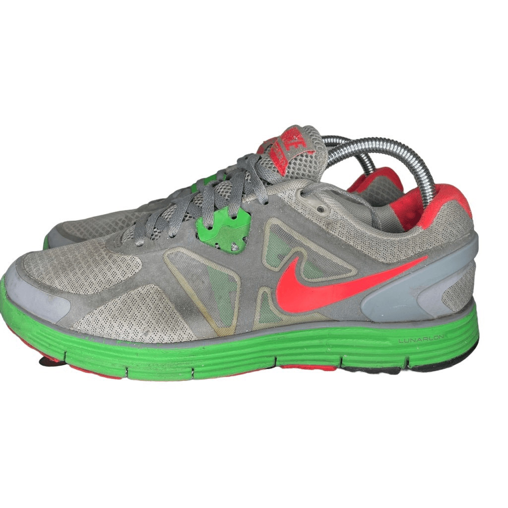 Nike Men Lunarglide 3 454315 063 Grey Green Running Shoes Lace Up