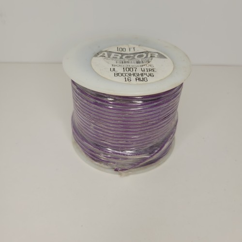 Arcor Ul1007 Commercial Wire, Spooled, Violet, 16 AWG, 0.0508" Diameter, 100' - Picture 1 of 4