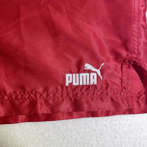 Vintage Puma Soccer Shorts Satin Mens Size Large Red 80s 90s Retro Sports Gym - Picture 6 of 9