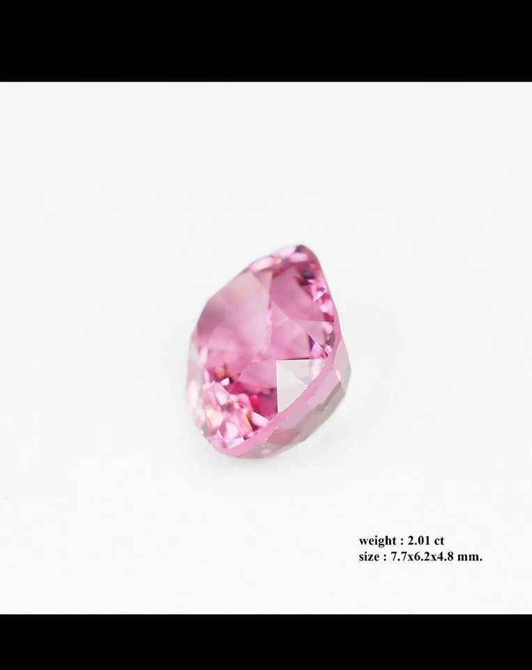 Spinello aus Burma 2.01 ct vivid pink, eye clean (untreated) - Bild 3 von 4