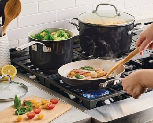 KitchenAid ONYX BLACK Ceramic Nonstick 10 Piece Set - Picture 3 of 6