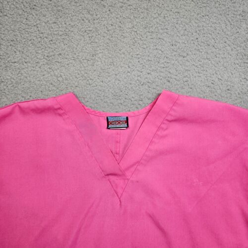 Cherokee Scrub Shirt Women's XL Short Sleeve Pink Medical Nursing - Picture 7 of 13