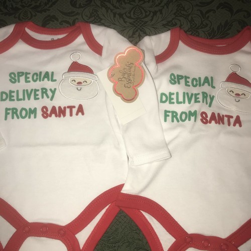 Nwt twins boys girls special delivery from Santa shirts 3M matching bodysuit top - Picture 7 of 7