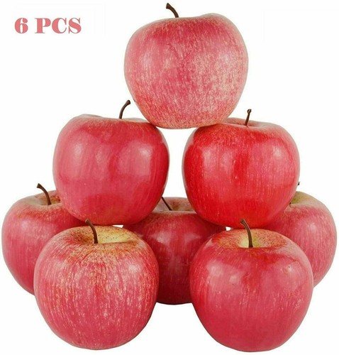 6PCS Artificial Apples Fake Frutis Lifelike Apples for Kitchen Home Party Decor - Picture 13 of 13