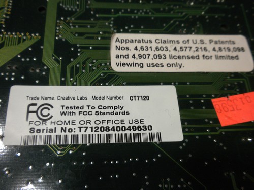 Computer 1997 Creative Labs CT7120 PC-DVD Dxr2 Video Decoder Decoding Board Card - Picture 3 of 5