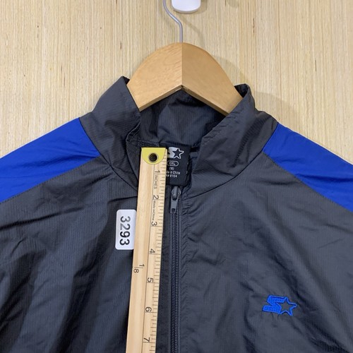 Vintage Starter Windbreaker Youth Extra Large Grey Long Sleeve Boy’s Zip Up Y2K - Picture 8 of 14