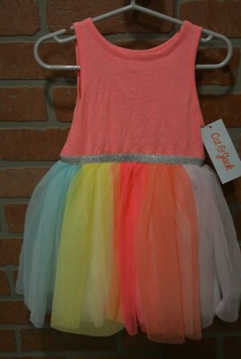 Cat and Jack Pink Rainbow Tutu Dress Sundress 18M Months Baby Toddler Girl eBay