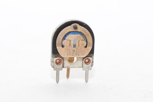 10x Vintage Mini-Trimmer / Potentiometer von Ruwido, 5 kOhm lin., stehend, NOS - Bild 3 von 4