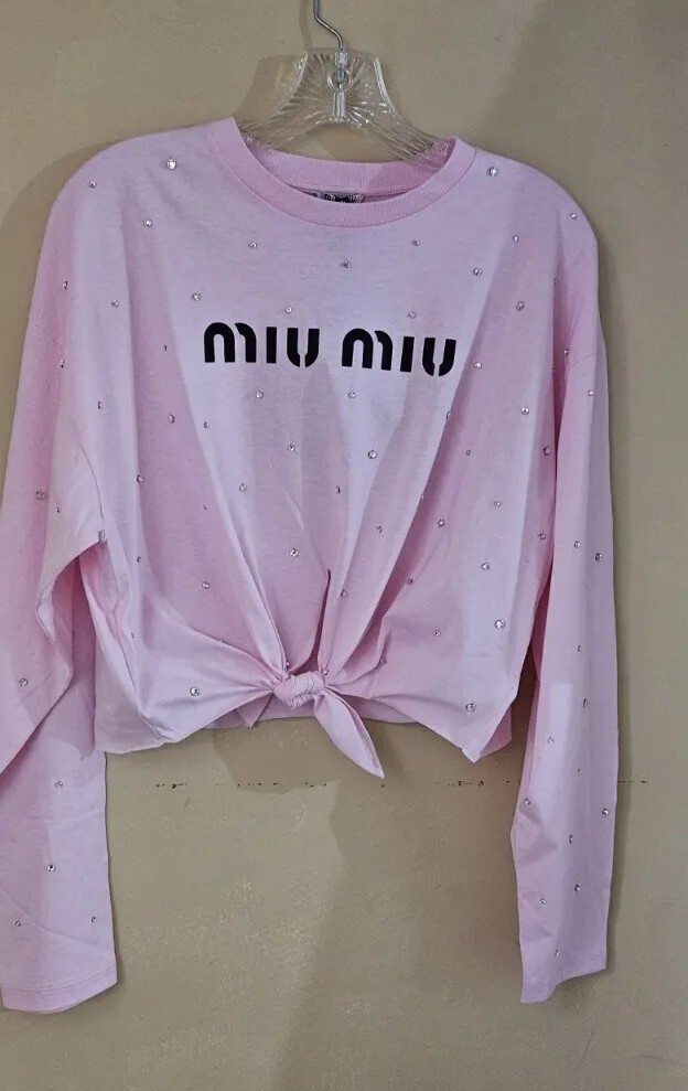 美品　miumiu 2020年モデル　スウェット　LEAGUE ピンク MIU MIU Club sweatshirt | FASHION CLINIC
