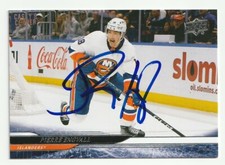 PIERRE ENGVALL NEW YORK ISLANDERS SIGNED 2024-25 UPPER DECK SERIES 1 CARD #120
