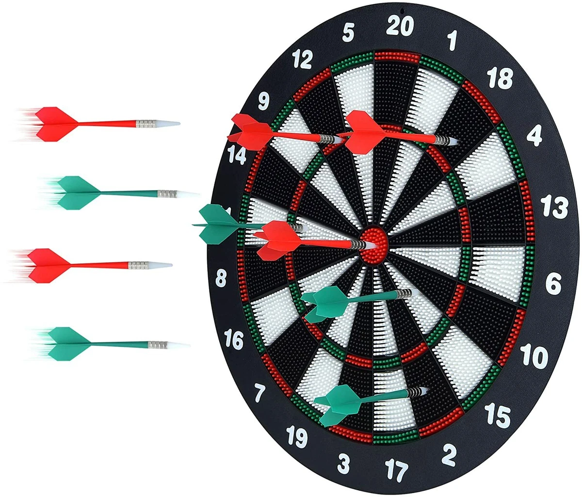 New Dart Board Set Soft Tip Safety for Kids Boys Toys Gifts 16.4