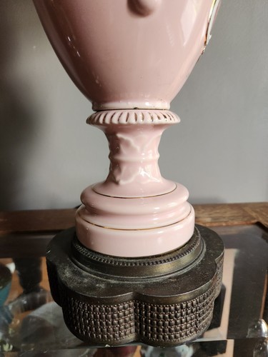 Pink Victorian Style Accent Lamp with Floral Pattern 29" - Picture 12 of 24