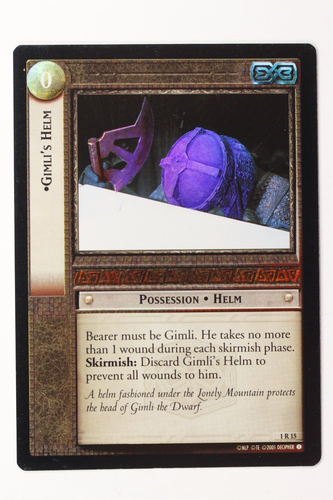 LOTR Fellowship of the Ring Gimli's Helm Foil 1R15 LP - Picture 1 of 2
