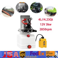 4l 12v Electric Hydraulic Pump Double Acting Hydraulic Pump For Dump Trailer