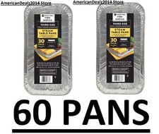 60 PANS - Member's Mark Aluminum Steam Table Pans, 1/3 Size
