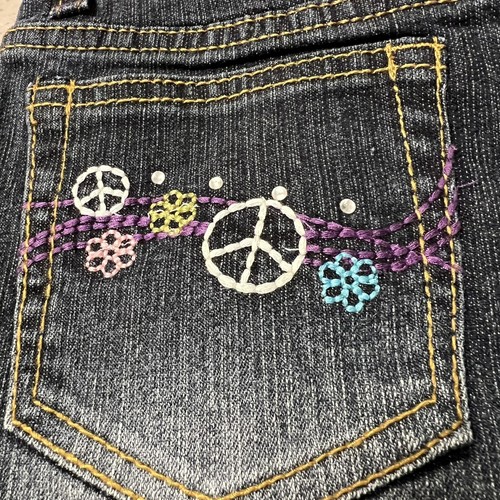 Squeeze Girls Rhinestone Denim Shorts Sz 6 - Picture 4 of 5