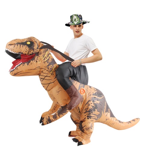 Adulto Inflable T Rex Dinosaurio Disfraz Halloween Explotar Elegante Vestido Reino Unido - Imagen 7 de 12