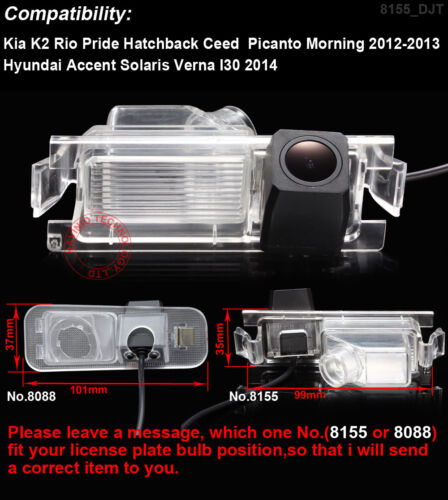 Auto Rückfahrkamera für Kia K2 Rio Pride Ceed Picanto Hyundai Accent Verna I30 - Bild 4 von 10