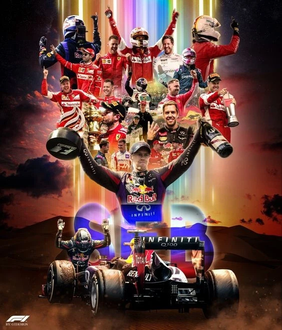 Figur 1/43 Sebastian Vettel 4 Times World Champion Formel 1 + Podium Tribute - Bild 2 von 4