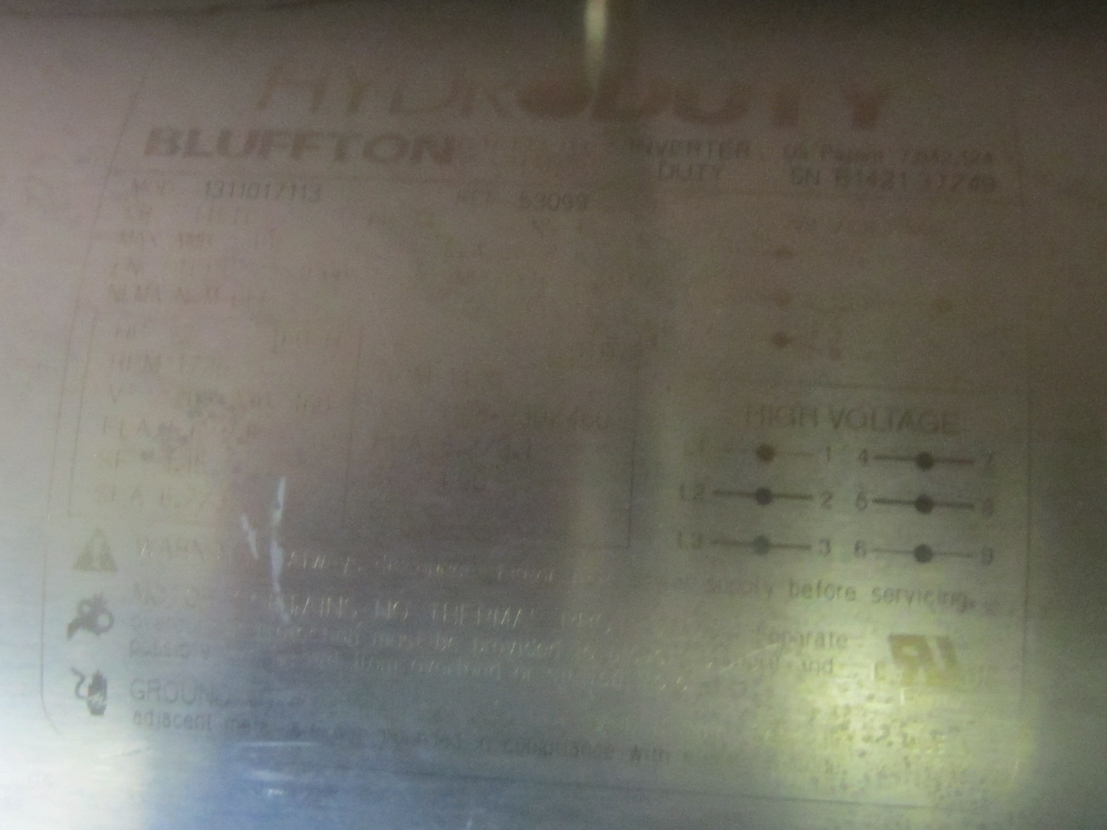 BLUFFTON MOTOR WORKS MOTOR 1311017113 1725/1425 RPM 2.0 HP 50/60hz eBay