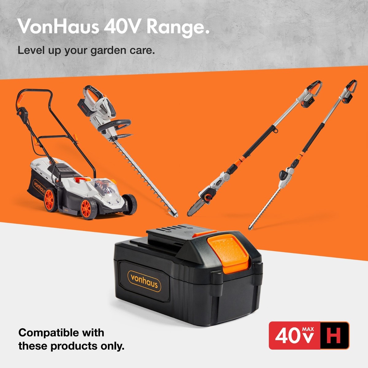 Vonhaus 40v max cordless pole saw deals