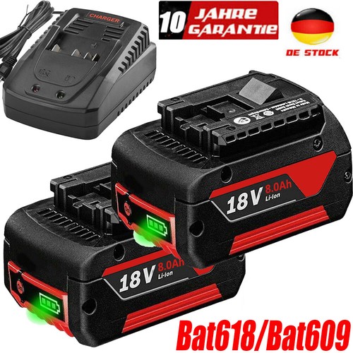 2X 8,0AH Für Bosch Original 18V 18Volt BAT618 BAT609 Professional Akku 6,5AH GSR - Bild 1 von 26