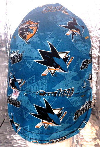 San Jose Sharks Custom Made Construction, Welder, Pipe-fitter, Biker Hat - Picture 2 of 2
