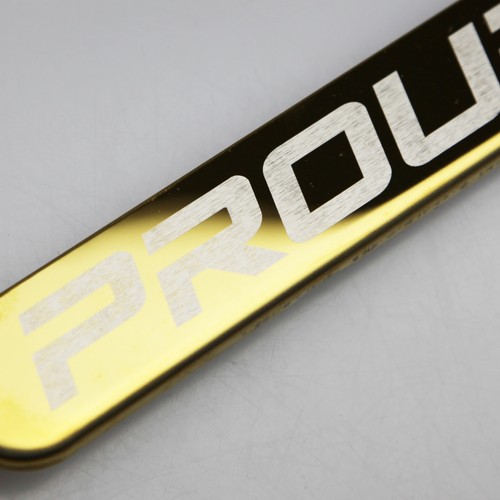 Gold Chrome License Plate Frame 500 Laser Etched Metal Screw Cap - Picture 2 of 8