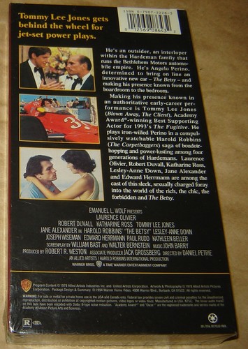 The Betsy (VHS, 1996), NEW & SEALED, LAURENCE OLIVIER, ROBERT DUVALL, RATED R - Picture 2 of 2