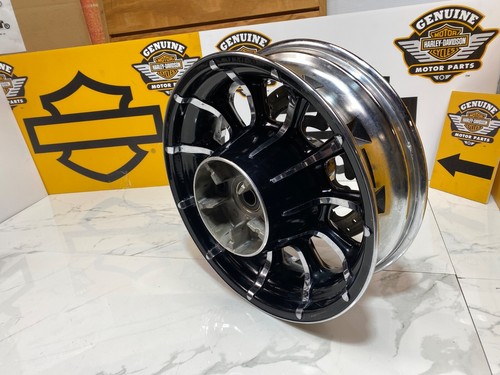CVO 09-25 Harley OEM Touring Front Rear Roulette Wheels Chrome & Black - Picture 3 of 19