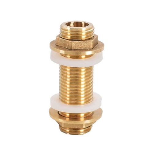Water Tank Fittings Brass Bulk Head Extension Adaptor with Gaskets 1/2" - Picture 5 of 27