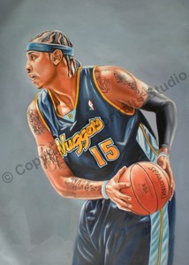 Carmelo-Anthony-Denver-Nuggets-Original-Hand-Painted-NBA-Canvas-Oil-Painting