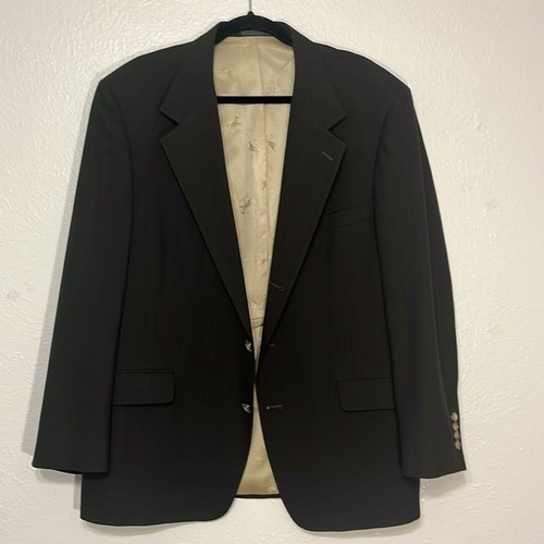 HAROLD POWELL Men's Wool Blazer 3 Button Front 1 Vent Size 44 R - Picture 3 of 10