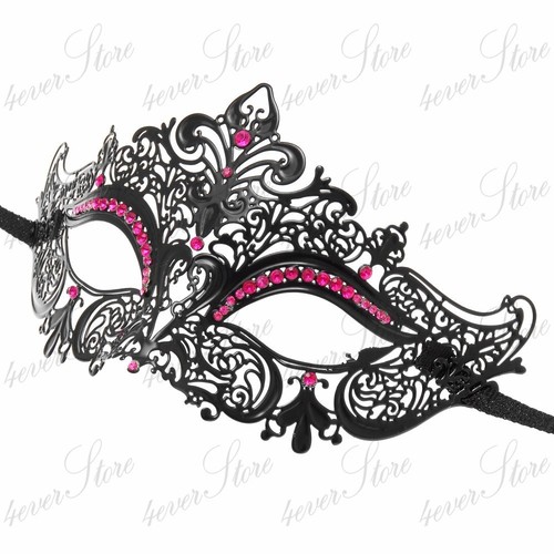 Luxus venezianische Damen-Maskerade-Maske lasergeschnitten - aus leichtem Metall M7110 - Bild 9 von 62