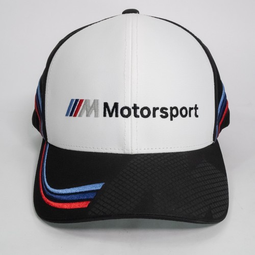 BMW M MOTORSPORT weiß schwarz Streifen Baseball Cap Mütze Größe Herren OSFM