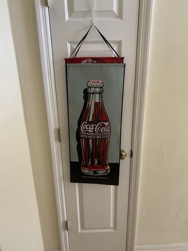 2 Collectable Coca-Cola Banner 12 1/2 X 30" Iconic & Classic! Bottle & Calendar - Picture 4 of 11