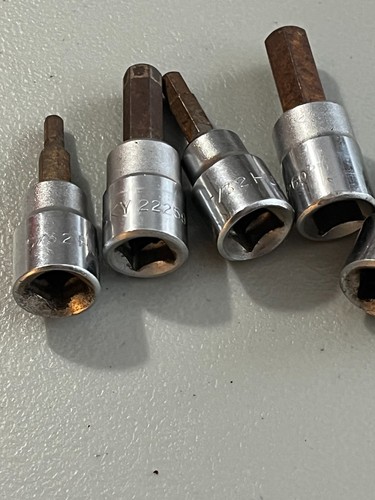 15 pcs 3/8" Drive Allen wrench sockets, various sizes, brands; husky, kobalt - Picture 2 of 13