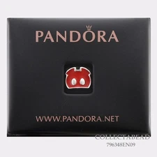 Authentic Pandora Silver & Enamel Small Love Heart Petite Charm 792112EN23